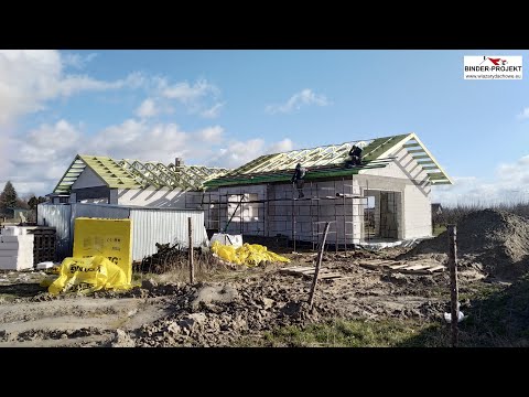 BINDER-PROJEKT - wiązary dachowe - dach z wiązarów na budynku mieszkalnym, w miejscowości: Włocławek