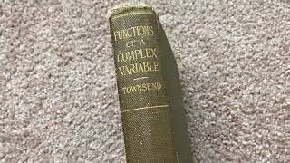 Old Math Book from 1915 on Complex Variables