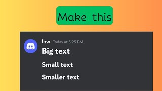How to Make Big Text on Discord