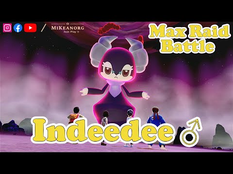 Pokemon Sword & Shield: Max Raid Battle - Defeat 5 Stars Dynamax Indeedee(male) in 5 mins (Offline)