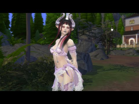 sims 4 premium cc download dyed-hair female Eleanor Nim by Bonita100 Game Video Preview