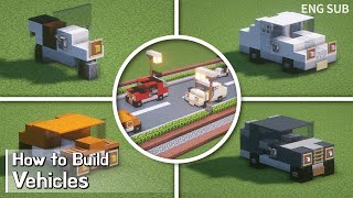 Minecraft: How To Make Vehicles Tutorial (Car, Motorcycle) (#3) | 마인크래프트 건축, 오토바이, 자동차 만들기