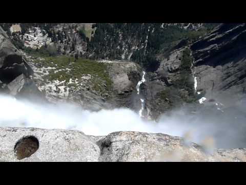 On the Brink of Yosemite Falls with Karen