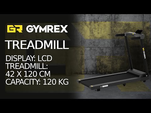 video - Treadmill - folding - 1,200 W - 1.5 to 10.2 km/h - 120 kg