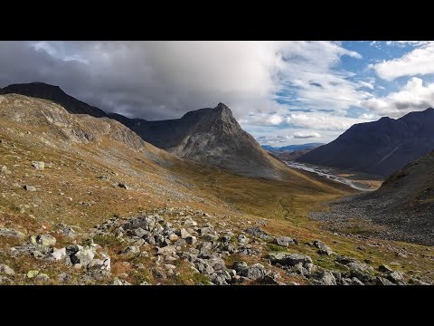 POV autumn hike in Sarek National Park, Sweden, part one
