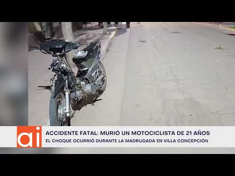 Villa Concepción: accidente fatal; joven fallecido de 21 años