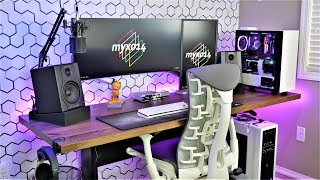 Clean & Minimalist Desk Setup Tour | DIY Ultrawide Gaming & Productivity Setup