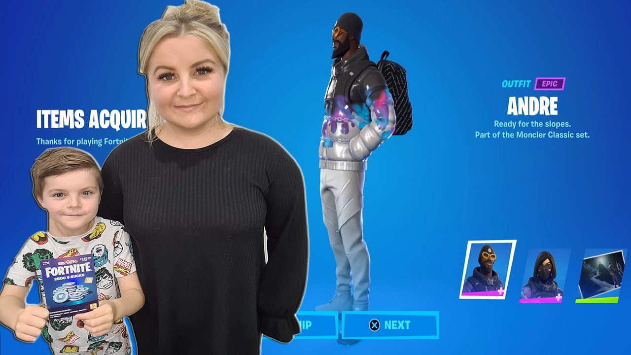 MUM Giving Her 8 Year Old Kid 2,800 Fortnite V-Bucks So He Can Buy The MONCLER CLASSIC Bundle Today