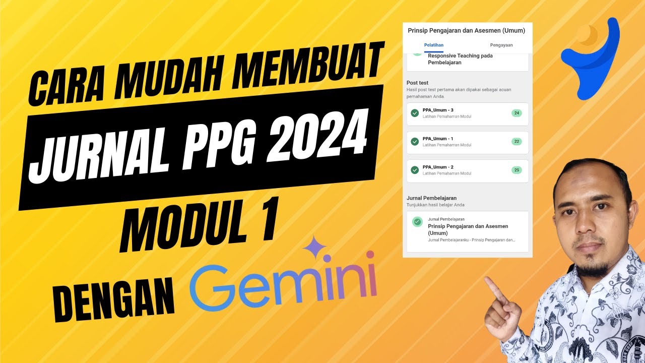 Cara Mudah Membuat Jurnal Pembelajaran PPG 2024 Modul 1 dengan Gemini AI