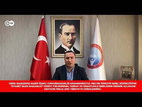 Genel Başkanımız Kadem Özbay, Cumhurbaşkanlığı kararnamesiyle, MEB Din Öğretimi Genel Müdürlüğü’ne “Diyanet İşleri Başkanlığı” görevi yüklenmesini, tarikat ve cemaatlerle işbirliğinin önünün açılmasını Deutsche Welle (DW) Türkiye`ye değerlendirdi.  |