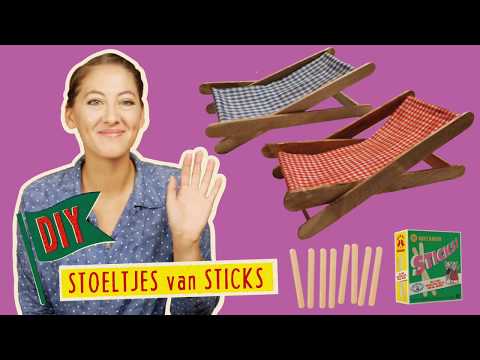Miniature Chairs and a Beach Lounger from Sticks