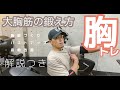 【筋トレ】大胸筋の鍛え方を解説!ビギナー向け、プログラム紹介【大胸筋】【胸トレ】