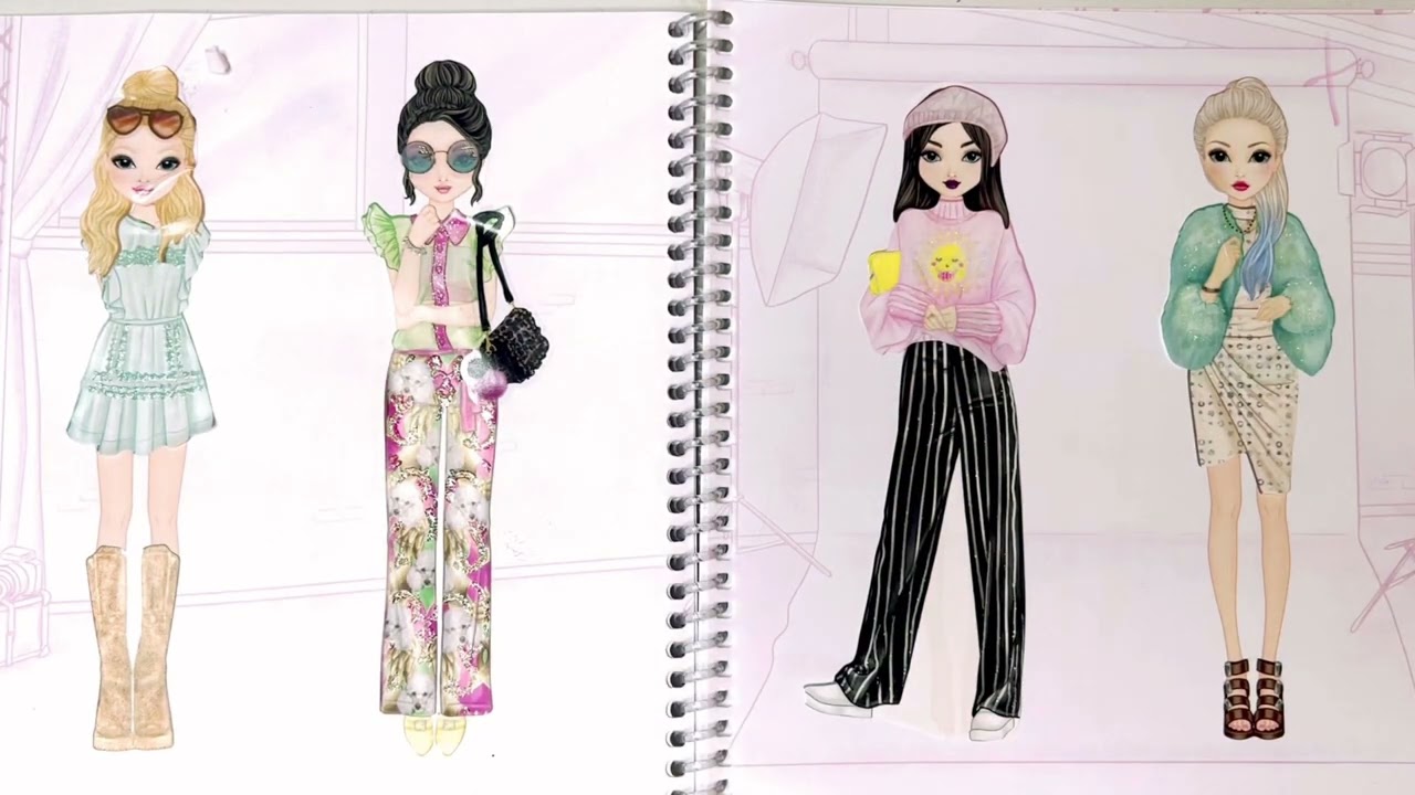 #07 Sticker Top model dress me up 2023 / hình dán thay trang phục