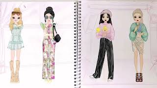 #07 Sticker Top model dress me up 2023 / hình dán thay trang phục