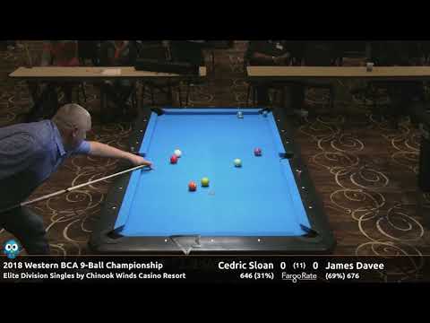 Cedric Sloan vs James Davee - 2018 Western BCA 9-Ball