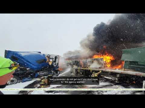 Oklahoma City massive pileup forces highway closure after icy roads send cars flying