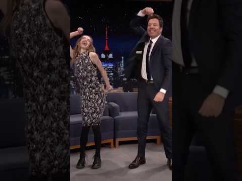 #NellFisher teaches Jimmy a dance she choreographed to “Please Please Please”! #FallonTonight