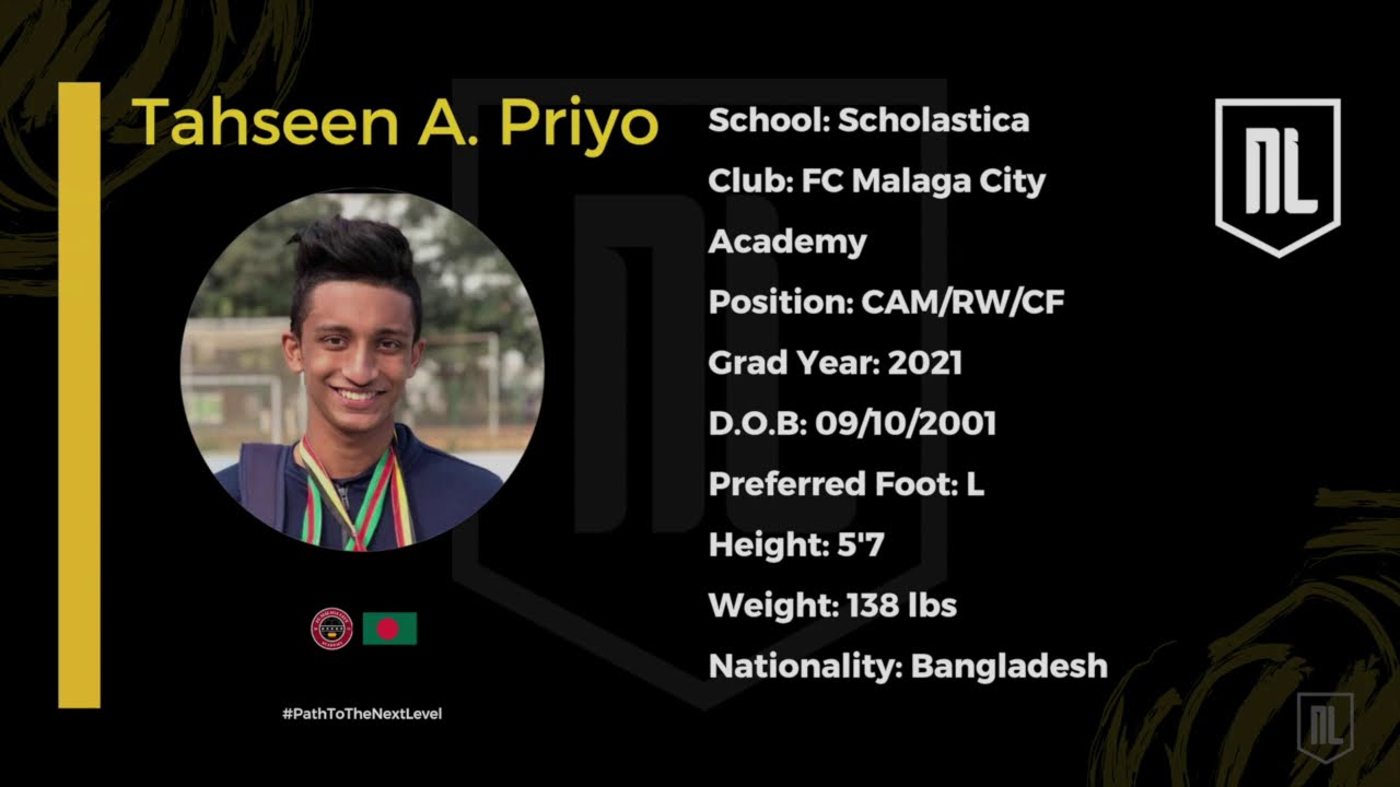 Tahseen A. Priyo | NLSM | FC Malaga City Academy | 2021Recruiting Video