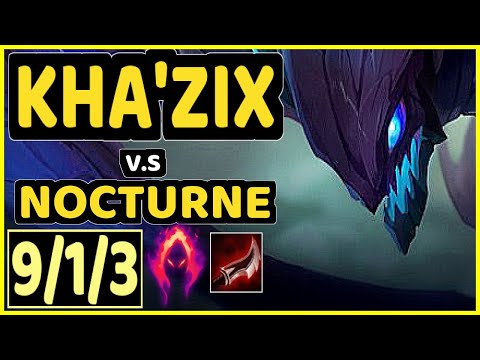 PRIDE (KHA'ZIX) vs NOCTURNE - 9/1/3 KDA JUNGLE CHALLENGER GAMEPLAY - EUW