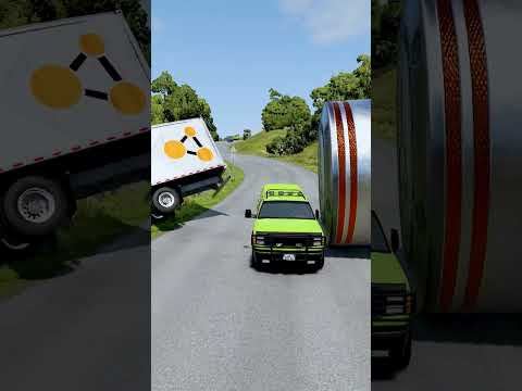 Cars vs Bollards #53 BeamNG Drive