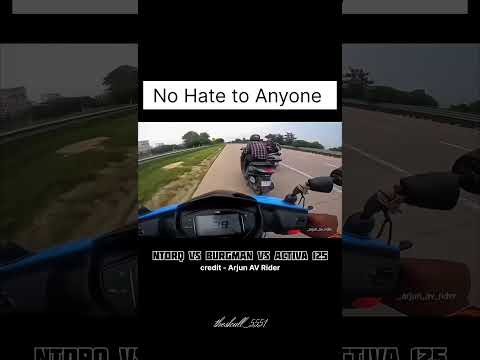 Ntorq vs Burgman Vs Activa 125 Drag Race #racing #rider #trendingshorts #viralvideo #instagram