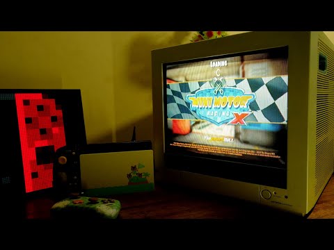 Switch【HotRod】『Mini Motor Racing X』HORIPAD Mini [Hitachi C15-F200Q CRT TV](480i)