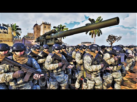 SPECIAL FORCES with NUCLEAR ARTILLERY vs 6 MILLION Mongols, Beasts & Zombies - UEBS 2