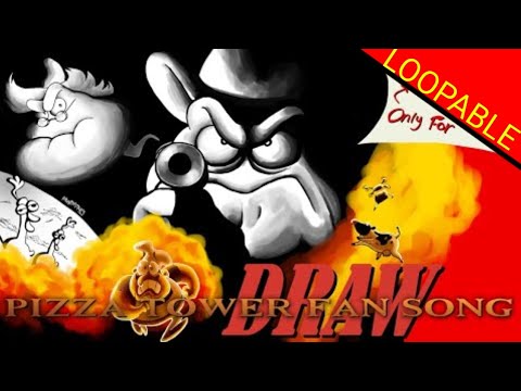 DRAW by RecD - Pizza Tower Vigilante FAN SONG WITH LYRICS (LOOPABLE VERSION)