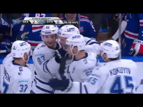 UNBELIEVABLE! KHL DEFENSEMAN SCORES 3 GOALS IN 3 PLAYOFF GAMES ALL FROM CENTRE ICE!