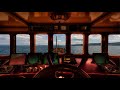 Cozy Wheelhouse Ambience | Cozy Ship Cabin | ASMR | White Noise | Sleep Better |  Deep Sleep