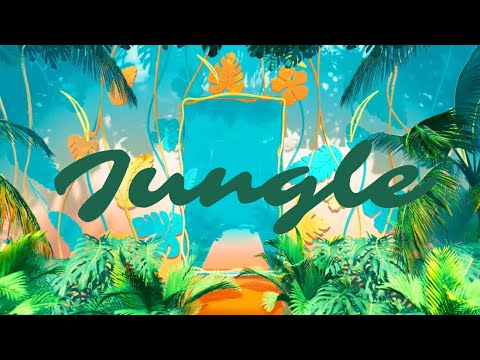 4K Green Jungle Hawaii Animation / Visualizer Funny Hot Summer Background Music Video Graphics