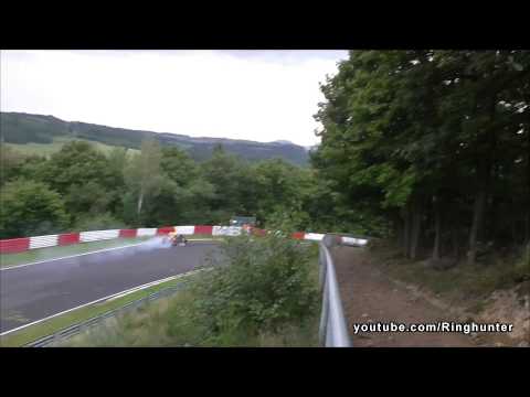 Opel Astra Cup Crash VLN 7 Nürburgring Nordschleife Unfall