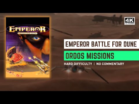 Emperor: Battle For Dune 4K - Intro + Ordos Mission 1 - Hard Difficulty