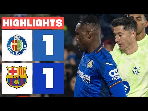 GETAFE CF 1 - 1 FC BARCELONA I RESUMEN LALIGA EA SPORTS