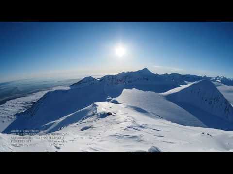 Arktische Mitternacht Sonne 24h Timelapse