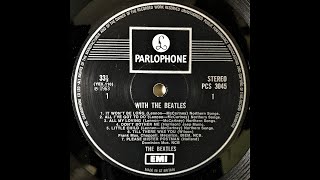 With The Beatles. UK Parlophone black &amp; silver label, stereo records, 1960s-1980s.