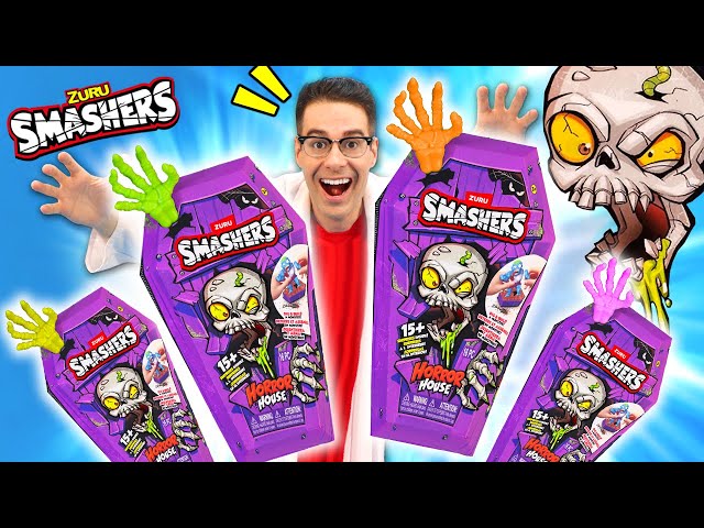 Vídeo relacionado con Smashers Horror House de ZURU, Juguete Interactivo, Juguete Coleccionable para niños y Adolescentes (30 cm), (Zombie)