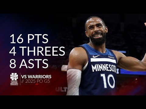 Mike Conley 16 pts 4 threes 8 asts vs Warriors 2025 PO G5