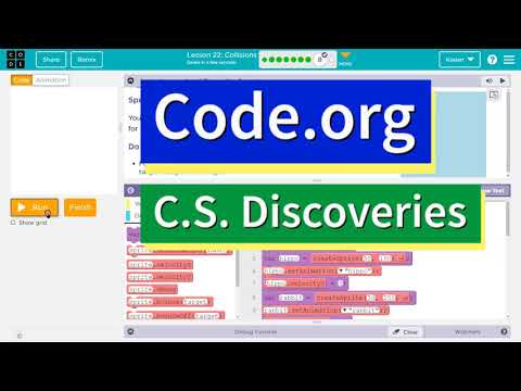 Code.org Lesson 23.7 Collisions | Tutorial with Answers | C.S. Discoveries Unit 3