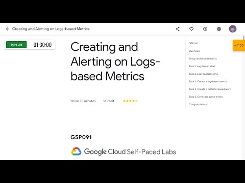 Creating and Alerting on Logs based Metrics GSP091