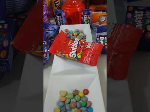 ASMR 🌈 Colourful M&M Chocolates and Skittles Candies 🍬 🍭 #asmr #shorts #amazing #trending