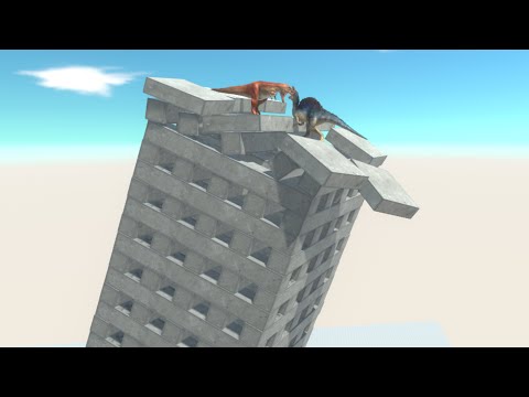 FALLING TOWER T-REX vs EVERY UNIT - Animal Revolt Battle Simulator