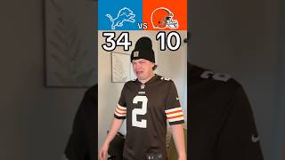 LIONS VS BROWNS RECAP😳🤣🏈 #nfl #football #lions #browns #skit #funny