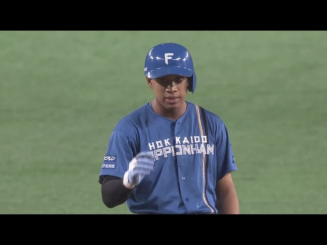 【4回表】試合を動かす一打!! ファイターズ・万波中正 右中間を破る先制タイムリー2ベース!! 2025年4月30日 福岡ソフトバンクホークス 対 北海道日本ハムファイターズ