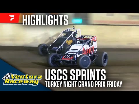 Turkey Night GP Friday | USCS Non-Wing Sprints at Ventura Raceway 11/28/25 | Highlights
