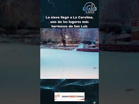 La nieve llegó a La Carolina, uno de los lugares más hermosos de San Luis