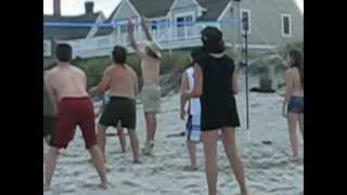 preview picture of video 'Janine Leffler & Her Family playing Volleyball in Hull, MA'