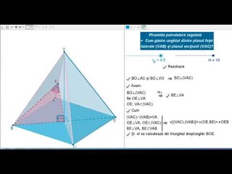 Unghi în piramidă patrulateră regulată (2)