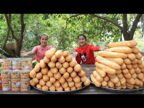 Sreypov's kitchen: Wow, amazing 100 bread recipe / Cambodia sandwich recipe