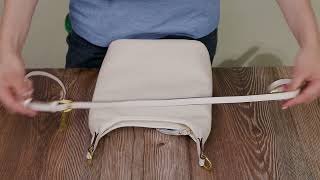 Удобная женская сумка на плечо из натуральной кожи Vintage 22628 белая